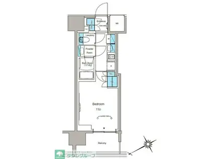 ルフォンプログレ蔵前プレミア(1K/6階)の間取り写真