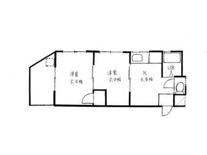 フジハイツ(2K/5階)の間取り写真