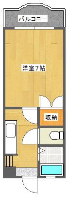 サンパティーク武町(1K/5階)の間取り写真