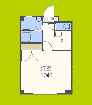 Mプラザ城東六番館(1K/6階)の間取り写真