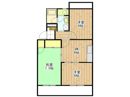 サンセットストリート(3DK/2階)の間取り写真