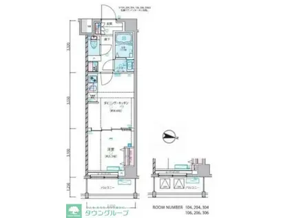 ジェノヴィア練馬春日町スカイガーデン(1DK/3階)の間取り写真