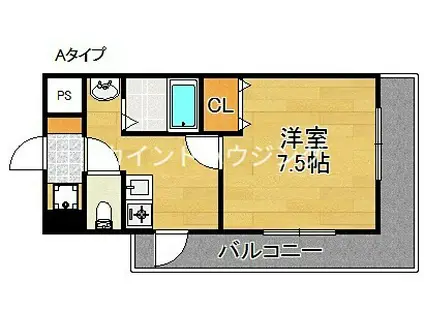 MPLAZA住吉公園弐番館(1K/8階)の間取り写真