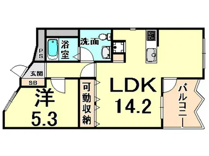 コナヴィレッジ(1LDK/2階)の間取り写真