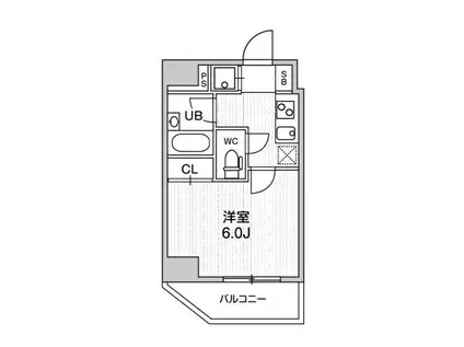 コンシェリア新橋(1K/13階)の間取り写真