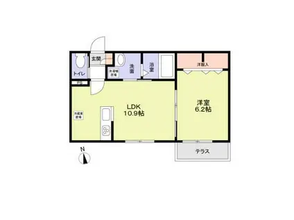 CASA LUCIDA(1LDK/3階)の間取り写真