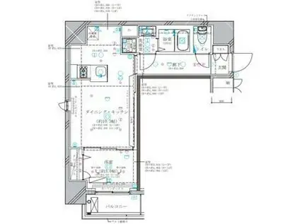 ディアレイシャス東別院II(1LDK/11階)の間取り写真
