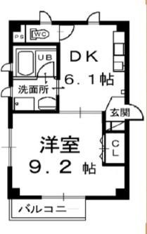 アビックス英賀保駅前(1DK/3階)の間取り写真