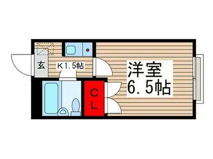 コーポオザキ(1K/2階)の間取り写真