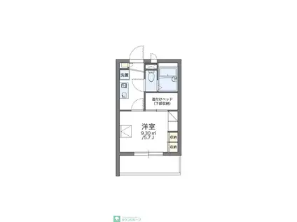 レオパレスクレスト SHINO(1K/2階)の間取り写真