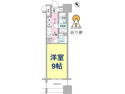 パークフラッツ横濱公園(1K/7階)の間取り写真