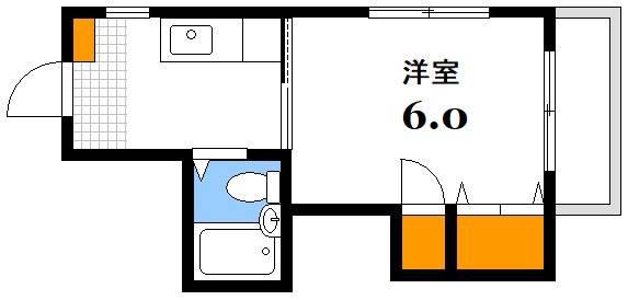 大光ビル(1K/3階)の間取り写真
