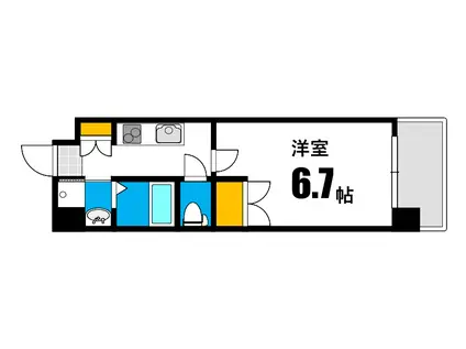 ISI BLDG FUNAIRI(1K/10階)の間取り写真