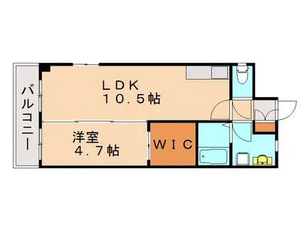 ウィステリア(1LDK/2階)の間取り写真