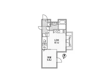 アレーロ参宮橋(ワンルーム/1階)の間取り写真