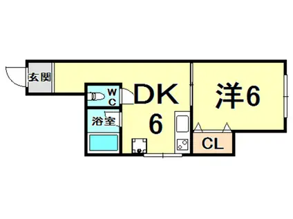 CONCORD KOSHIEN(1DK/3階)の間取り写真