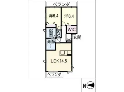 AILESDESOIE(2LDK/2階)の間取り写真
