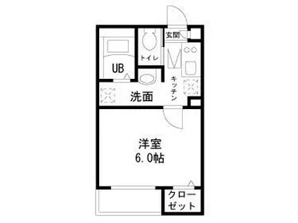 ARGIONE坂上(1K/2階)の間取り写真