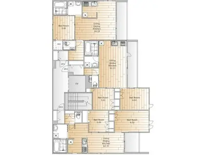 碑文谷1丁目メゾン(1LDK/2階)の間取り写真