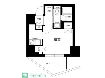 DELCCS白山(ワンルーム/8階)の間取り写真