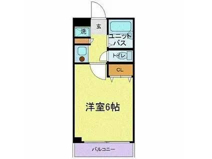 コンフォートマンション下町(1K/2階)の間取り写真