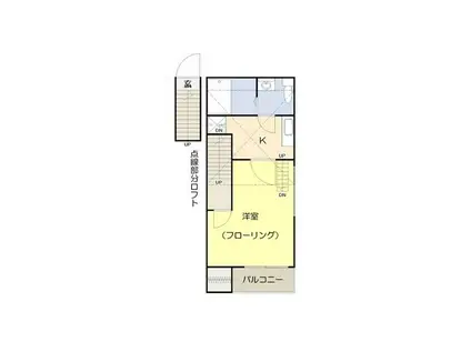 SAKURA一番館(1K/2階)の間取り写真