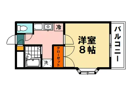 メゾン四郎兵衛(1K/3階)の間取り写真