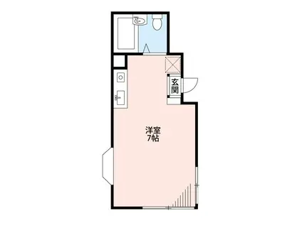 エクセルハイム(ワンルーム/2階)の間取り写真