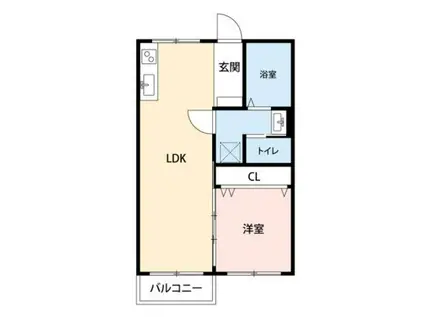 立花ビル(1LDK/3階)の間取り写真
