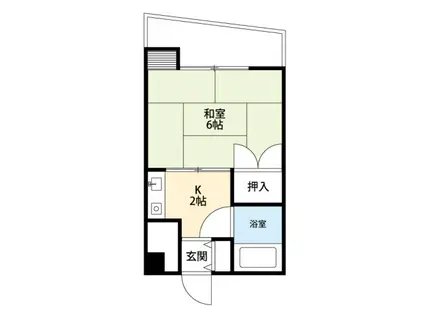 宮正商船ビル(1K/4階)の間取り写真