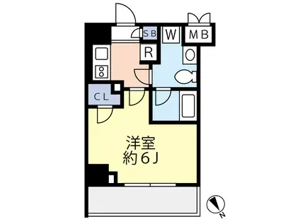 グランヴァン元住吉(1K/6階)の間取り写真