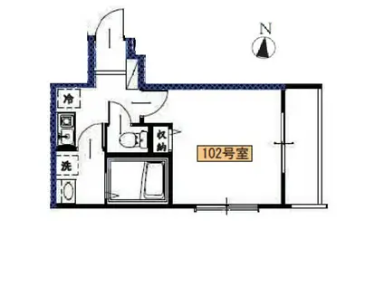 MELDIA新柴又(ワンルーム/1階)の間取り写真
