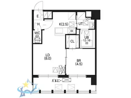 リシェス桑園(1LDK/6階)の間取り写真