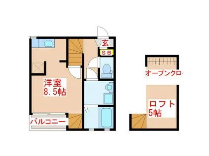 BEARS 01(1SK/1階)の間取り写真