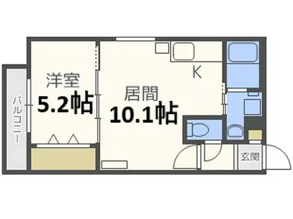 プルミエ栄通19(1LDK/4階)の間取り写真