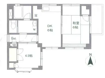 レコルトSK(2DK/3階)の間取り写真
