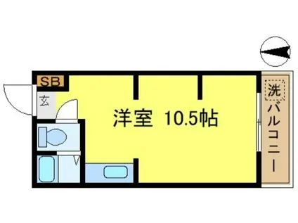 コーポアルカディア(ワンルーム/1階)の間取り写真