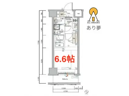 SYFORME KANNAIII(1K/3階)の間取り写真
