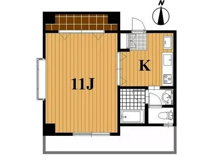 ビューエクセレント(1K/4階)の間取り写真