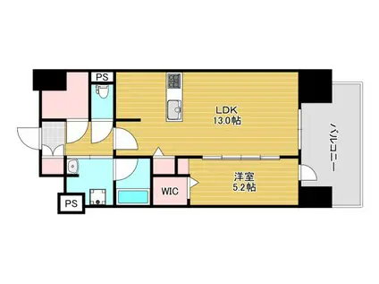 ベイ・グランデ弁天町(1LDK/2階)の間取り写真