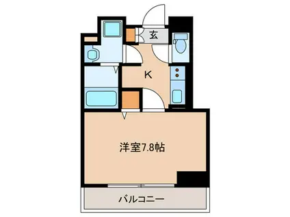 デュークスT梅田(1K/6階)の間取り写真