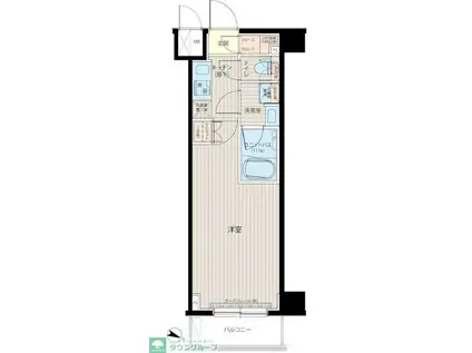 ルーブル中板橋六番館(1K/3階)の間取り写真