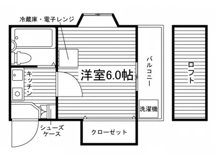 モーリックス松山(1K/1階)の間取り写真