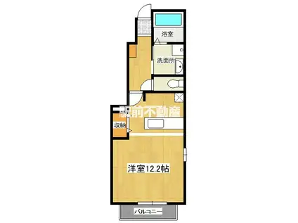 シャン ミニョン(ワンルーム/1階)の間取り写真