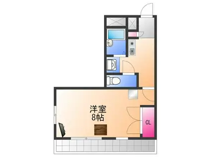 レオパレスKOKADO(1K/2階)の間取り写真