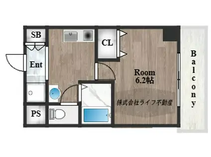 Mプラザ布施駅前(1K/9階)の間取り写真