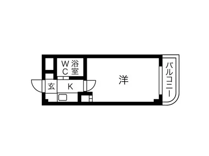 プレアール東加古川(1K/2階)の間取り写真
