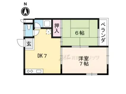 芥川マンション(2DK/2階)の間取り写真