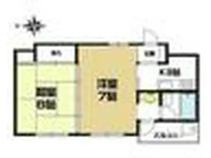 イーグル(2K/2階)の間取り写真