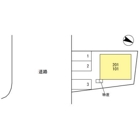 フェリース小名浜(1LDK/1階)の間取り写真